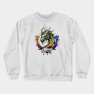 Graffiti Paint Dragon Creative Crewneck Sweatshirt